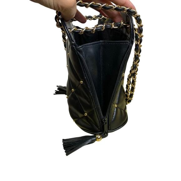 Y & S Quilted Faux Leather Studded Crossbody Bag - Picture 7 of 11